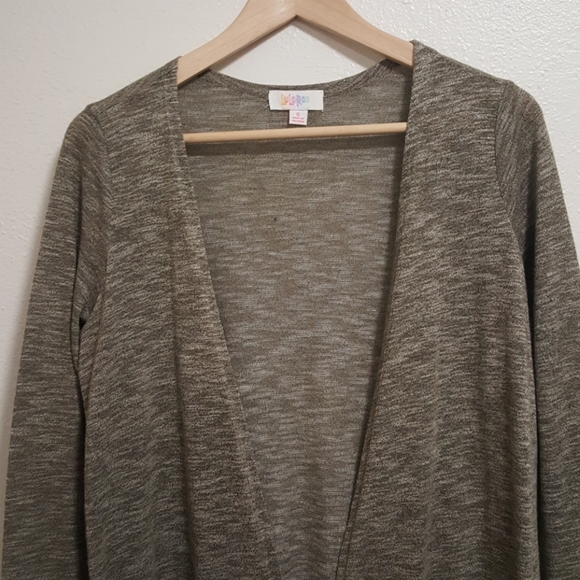 Lularoe Sarah cardigan Heather green small - Picture 2 of 5